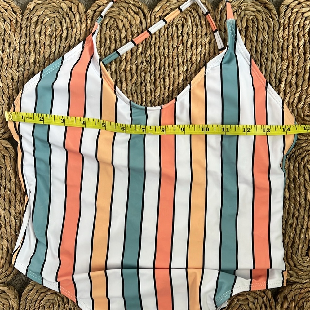 SHEIN Striped One Piece Cheeky Swimsuit- Size Women’s Medium - Picture 6 of 8